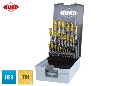 KIERUKKAPORASARJA RUKO DIN 338 HSS-TIN 25OS. 1.0-13.00