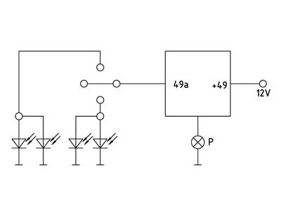 VILKKURELE LED-VALOILLE 12 V 3-NAP.