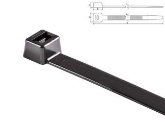 HELLERMAN NIPPUSIDE 100KPL 300X4,6 MUSTA