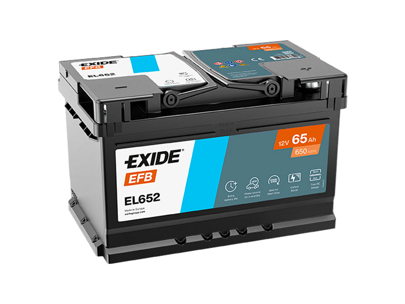 EL652 EXIDE EFB 65AH 278X175X175 -/+ 650A