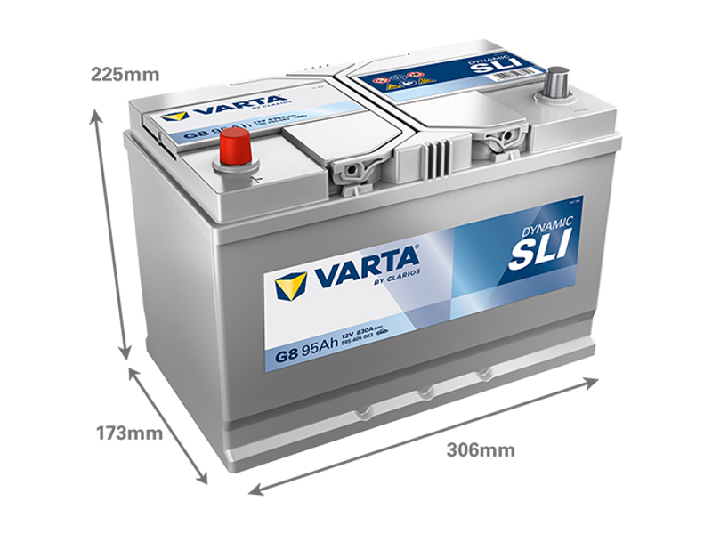 VARTA DYNAMIC SLI 95AH 830A 306X173X225MM +/- - Image 2
