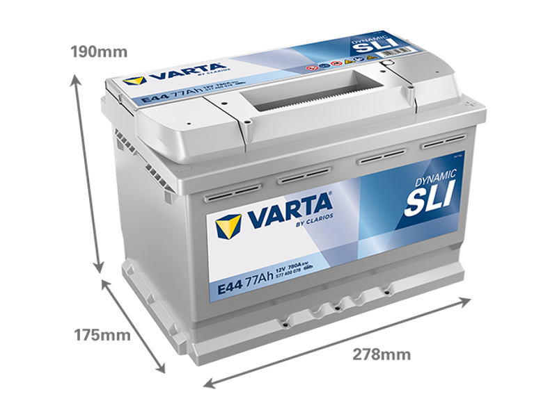 VARTA DYNAMIC SLI 77AH 780A 278X175X190MM -/+ - Image 2